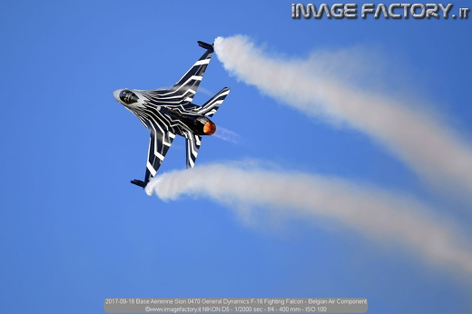 2017-09-16 Base Aerienne Sion 0470 General Dynamics F-16 Fighting Falcon - Belgian Air Component